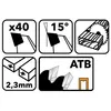 POWERMAT TDD-190x30x40Z Sägeblatt für Holz 190x30mm 40Z Produktbild-Vorschau 2