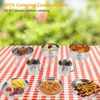 Camping Kochgeschirr Set 4-5 Personen Edelstahl Portable Produktbild-Vorschau 3