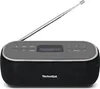 A portable Bluetooth speaker with an antenna extended, shown against a white background. Produktbild-Vorschau