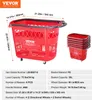 Einkaufstrolley Kunststoff 6-teilig 39 l Griff Rot Produktbild-Vorschau 7