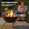Outsunny vuurkorf, 60 x 53 x 66 cm, met haak, kolenrooster Productafbeelding-voorbeeld 6