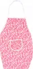 A pink floral apron with a white trim and a small pocket. Produktbild-Vorschau