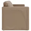 ZMH Bodensofa mit Schlaffunktion Cappuccino-Braun Produktbild-Vorschau 4