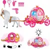Carrozza della principessa con cavallo e bambola, luci e Anteprima dell’immagine prodotto 3