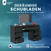 VBChome Schreibtisch 130 x 50 x 76 cm Schwarz Schreibtisch Produktbild-Vorschau 5