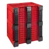 3 Stück Palettenboxen mit Deckel 680l 1200x1000x790 mm Rot  Produktbild-Vorschau 6