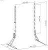 Technical drawing of a TV stand with dimensions indicated. Náhled obrázku produktu
