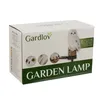 The image shows the retail packaging for a solar garden lamp shaped like an owl. Náhled obrázku produktu