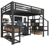 ELANDEPOT Łóżko na antresoli 140 × 200 cm czarny Podgląd zdjęcia produktu 7