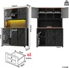 Flieks Küche Hochschrank mit Led, Küchenschrank Produktbild-Vorschau 4