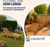 CASARIA® Lehátko drevo Skladacie 160 kg nosnosť Kolieska Náhľad obrázku produktu 6