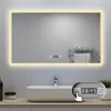AICA LED Badspiegel 140x80cm Touch/Wandschalter Wandspiegel Produktbild-Vorschau 2