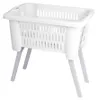 A white laundry basket with legs, shown from a three-quarter angle against a white background. Anteprima dell’immagine prodotto