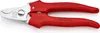 A pair of red-handled wire cutters on a white background. Produktbild-Vorschau