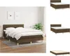 vidaXL Boxspringbett mit Matratze Dunkelbraun 140x190 cm Produktbild-Vorschau 1