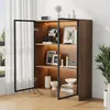 MERAX Vitrine en verre Sideboard avec éclairage LED et 3 Voir les images du produit 3
