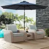 KOMFOTTEU Sonnenschirm 300 cm mit LED, Gartenschirm Produktbild-Vorschau 5