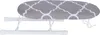 A mini ironing board with a gray and white patterned cover, shown from a side angle. Produktbild-Vorschau