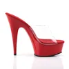 DELIGHT-601 Damen Slipper von Pleaser, Transparent Rot , EU Produktbild-Vorschau 5