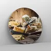 Wanduhr - Rund - Glasuhr - Käse Schreibtisch Essen Essen - Produktbild-Vorschau 4