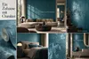 Newroom Vliestapete Specta Blue Blau Putz, Wohnbeispiel Anteprima dell’immagine prodotto