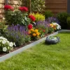 Relaxdays Rasenkante, 10er Set, HxB: 18 x 100 cm, Stahl, Produktbild-Vorschau 3