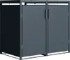 Kovový box na popelnice Konsta 2x240l 132x80x116cm antracit Náhled obrázku produktu 3