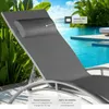 2 chaises longues en aluminium, à 5 niveaux - gris Voir les images du produit 4