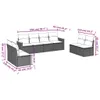 The Living Store 8-tlg. Garten-Sofagarnitur mit Kissen Produktbild-Vorschau 4