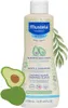 A bottle of Mustela Gentle Shampoo with avocados depicted on the label. Podgląd zdjęcia produktu
