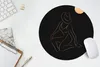 MuchoWow® Mauspad Mousepad Frau - Mond - Gold - Schwarz Produktbild-Vorschau 5