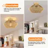 Deckenleuchte Vintage Rattan – Boho Hängelampe Produktbild-Vorschau 2
