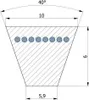 GATES Hi-Power® Keilriemen 10 x 775 Li  Z30.5 Produktbild-Vorschau 2