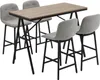 HOMCOM Bartisch mit Barhocker Set, Küchentisch, 5-teilig Produktbild-Vorschau 11