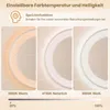 Demonstration of adjustable color temperature and brightness settings for a mirror light. Anteprima dell’immagine prodotto