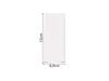 A white rectangular wall light with dimensions indicated. Produktbild-Vorschau
