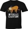 Herren T-Shirt Offizielles Schlafshirt Faultier Pyjama Produktbild-Vorschau 2