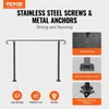 Wrought Iron Handrail, Fit 2 or 3 Steps Outdoor Stair Produktbild-Vorschau 2