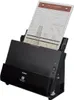A black Canon imageFORMULA DR-C225II scanner with a document being fed into it. Voir les images du produit
