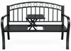 Aga Metall-Gartenbank mit ausklappbarem Tisch 127x53x84 cm Produktbild-Vorschau 6