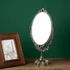 Vintage Schminkspiegel 29 cm Oval Mit Bronze-Fassung, Produktbild-Vorschau 4