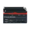 A black and red multi-function HDD docking station with various card slots and USB ports. Náhled obrázku produktu