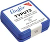 A blue and white square container with text and a logo on its lid. Podgląd zdjęcia produktu