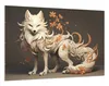 Wallario Wandbild Magischer Fuchs mit floralen Details, Produktbild-Vorschau 2