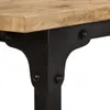 vidaXL Schreibtisch mit Klapphocker Mangoholz Massiv Produktbild-Vorschau 7