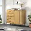 Woodroom Sideboard mit Schubladen und Tür Kiefer massiv Produktbild-Vorschau 5