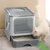 Katzentoilette Katzenklo mit ausziehbarer Schale,faltbar Produktbild-Vorschau 2