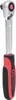 A product shot of a ratcheting wrench with a red and black handle. Podgląd zdjęcia produktu