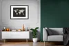 MuchoWow® Gerahmtes Poster Weltkarte - Beige - Schwarz Produktbild-Vorschau 8