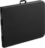 A closed black folding table is shown against a white background. Náhľad obrázku produktu